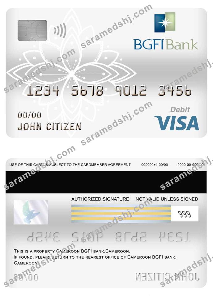 Cameroon BGFI bank visa debit card